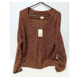 A new day medium v-neck sweater, brown