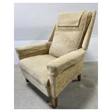Vintage gold La-Z-Boy crushed velvet armchair