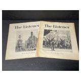 Two copies of The Listener BBC magazine - 1945