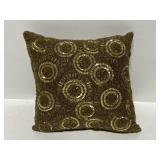 Pier1 gold beaded throw pillow