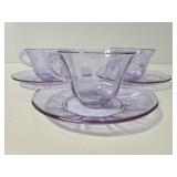 Fostoria Lafayette wisteria cups and saucers