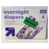 Box of Up&up overnight diapers size 4