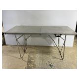 Vintage Mell Hoffman aluminum tote table