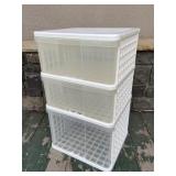 Yaffa stackable plastic storage drawers