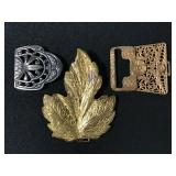 Vintage ladies belt buckle collection