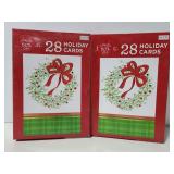 Holiday cards with wreath design