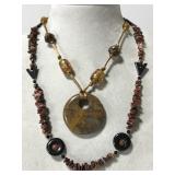 Earth goddess stone bead necklaces