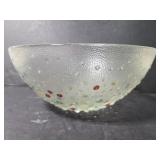 Artsy beaded glass bowl