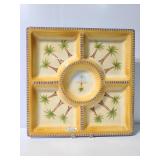 Huge clay art palm tree platter