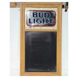 Bud Light sign with chalk board