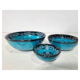 Signed pottery nesting bowls