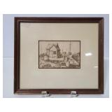 Small seaside framed print