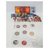Coca-Cola cards and caps