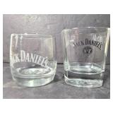 Two Jack Daniels rocks glasses