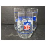 Two Detroit Lions glasses