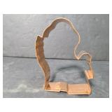 Copper Michigan mitten cookie cutter