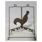 Vintage rooster news stand