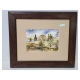 Framed watercolor print