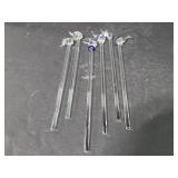 Art glass swizzle sticks