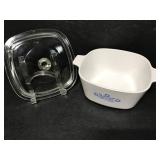 Corning Ware blue cornflower casserole dish