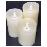 Trio of battery operated candles