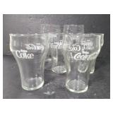 Six Coca-Cola glass
