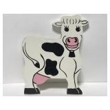 Painted wood cow cut out