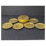 Set of 6 Japanese coasters with storage case
