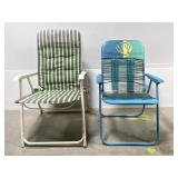 Pair of folding lawn chairs