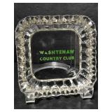 Glass Washentaw Country Club ashtray