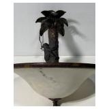 Brass monkey hanging chandelier