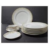 Limoges dinner plates & Peerless cup &saucers