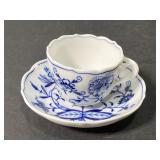 Antique Meissen porcelain teacup & saucer