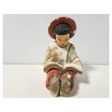 Vintage resin Asian girl figurine