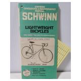 Vintage Schwinn bicycle operating manual
