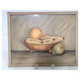 Terry Tompkins signed watercolor framed print