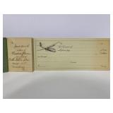 Old vintage checkbook