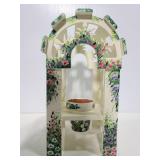 Painted wood planter gazebo decor