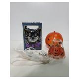 Halloween candle lantern, shade and pumpkin