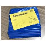 Blue plastic recycle now bags
