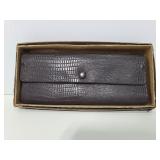 Vintage travel kit with scissor, thermometer, etc.