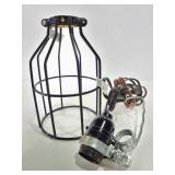 Cage light fixture and clip lamp