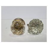 Two glass door knobs