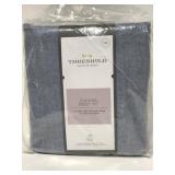 Threshold twin size gray blue  flannel sheet set
