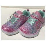 Skechers girls colorful cheetah print tennis shoes