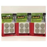 Trio of Scotch furniture felt pads