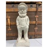 Weathered concrete salty old sailor garden statue