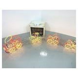 Rope-style lighted Christmas train w/ box