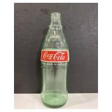 Large 1 liter Coca Cola glass soda bottle