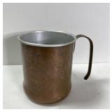 Vintage copper metal mug
